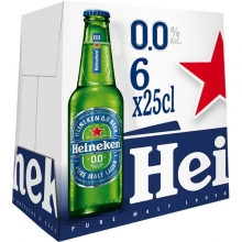 Heineken 0,0 25cl son 4 pack de 6 unidades.